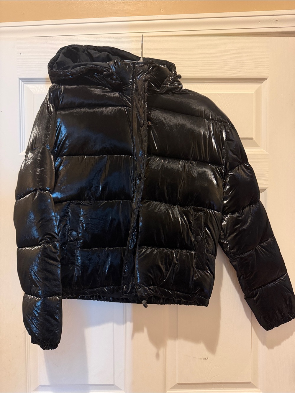 Black Puffer Jacket with Hood